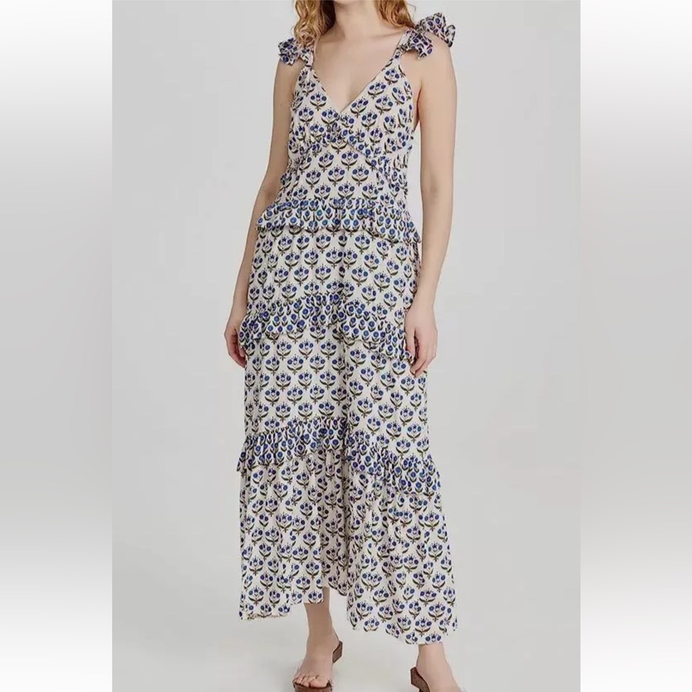Misa NWT Flutter Sleeve Tank Floral Dress XS